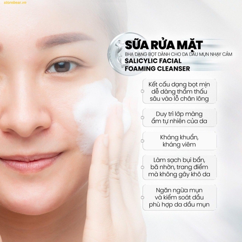 Sữa Rửa Mặt Dạng Bọt MD Care Salicylic Facial Foaming Cleanser 150ml