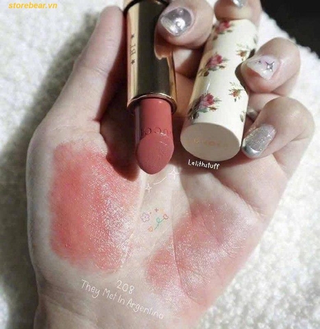 Son Môi Gucci Rouge À Lèvres Voile Lipstick 208 They Met In Argentina Màu Hồng Đất
