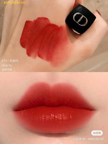Son kem Dior Forever Liquid 741 màu đỏ cam
