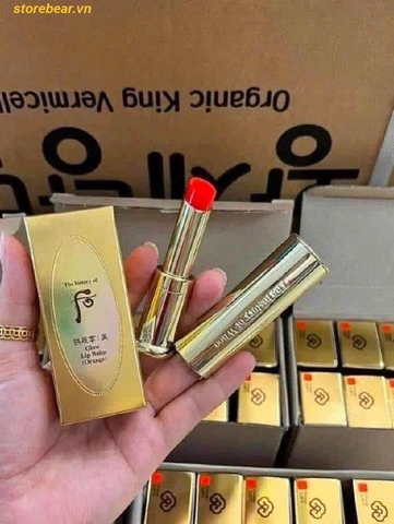 Son Dưỡng Whoo Gongjinhyang Mi Glow Lip Balm (Fullbox) - Màu Đỏ Cam Tươi