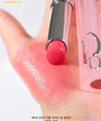 Son Dior Addict Lip Glow Màu 075 Gummy Cam Đào Bản 2025 - Fullbox