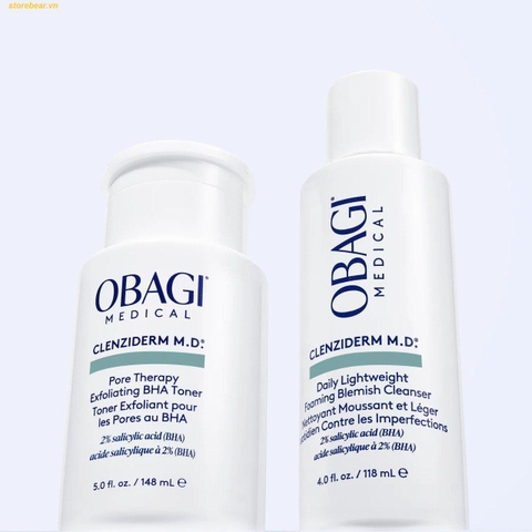 Sữa Rửa Mặt Tẩy Tế Bào Chết Obagi Clenziderm M.D. Foaming Blemish Cleanser 118ml - Fullbox