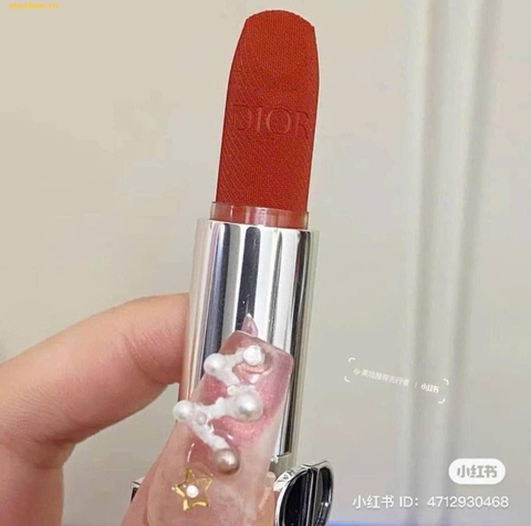 Son Dior Velvet 840 Rayonnate – Đỏ Gạch Mini Unbox
