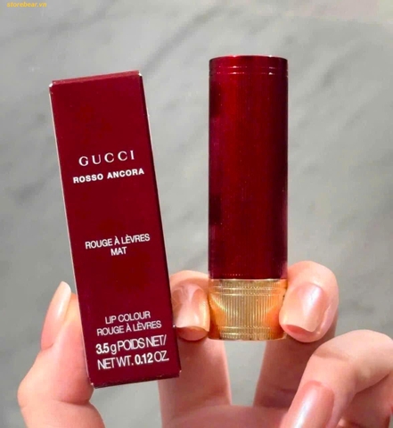 Son Gucci Rouge À Lèvres Mat Limited Vỏ Đỏ 509 Janie Scarlet - màu đỏ lạnh