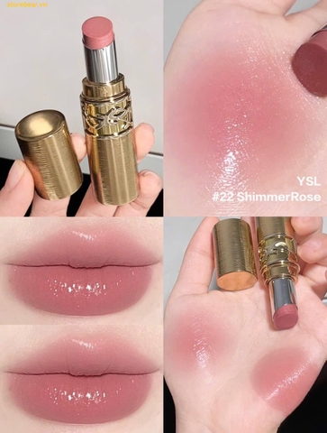 Son Dưỡng YSL Candy Glaze Lip Gloss Stick 22 Shimmer Rose Màu Hồng Nhũ