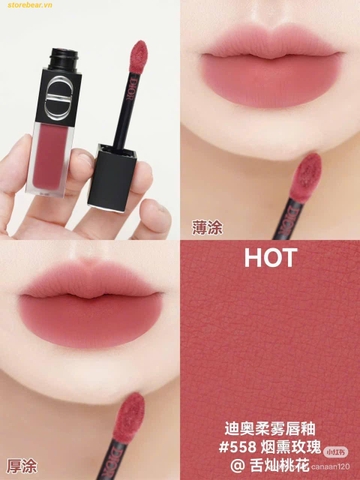 Son Kem DIOR Rouge Dior On Stage Ink 558 Rosewood Star Màu Hồng Gỗ