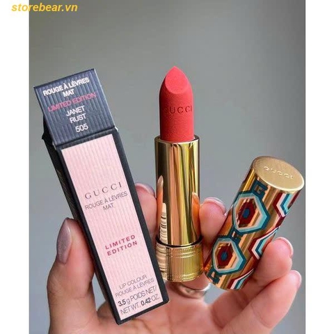 Son Gucci Matte Limited 505 Janet Rust - Đỏ Đất Phiên Bản Giới Hạn