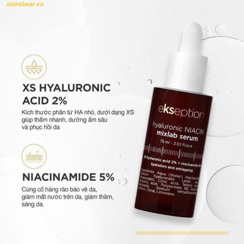Serum giảm mụn, xóa thâm Ekseption Hyaluronic Niacin 75ml