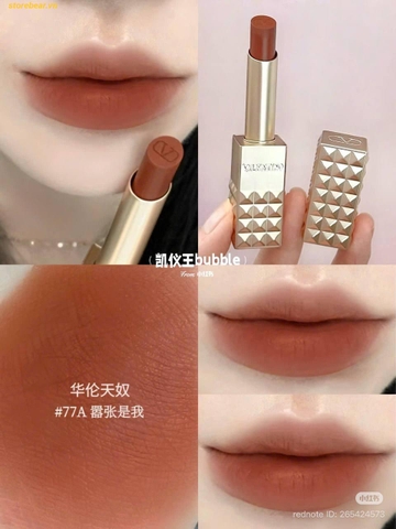 Son Valentino Spike Buttery Matte Lip Color - Màu 77A Nude In Roma Cam Đất