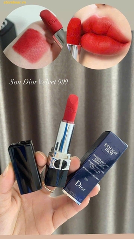 Son Dior Rouge Velvet 999 Đỏ Thuần (bản vỏ cũ)