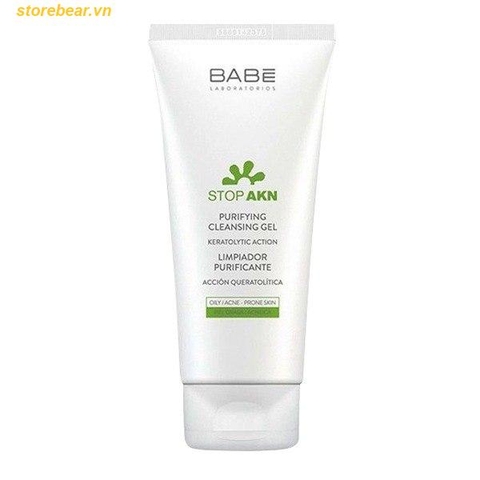 Sữa rửa mặt cho da dầu mụn Babe Stop AKN Purifying Cleansing Gel 100ml