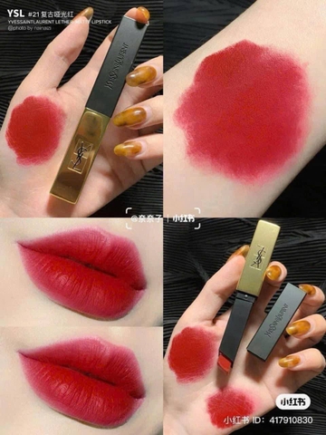 SON YSL THE SLIM VELVET RADICAL MÀU 21 - ĐỎ TƯƠI