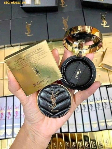 Phấn Nước Cushion YSL Le Cushion Encre de Peau Luminous Matte Cushion- Vỏ Da Đen Tone 20 Trắng Tự Nhiên (Size Mini)
