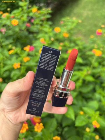 Son Dior Velvet 840 Rayonnate – Đỏ Gạch Mini Unbox