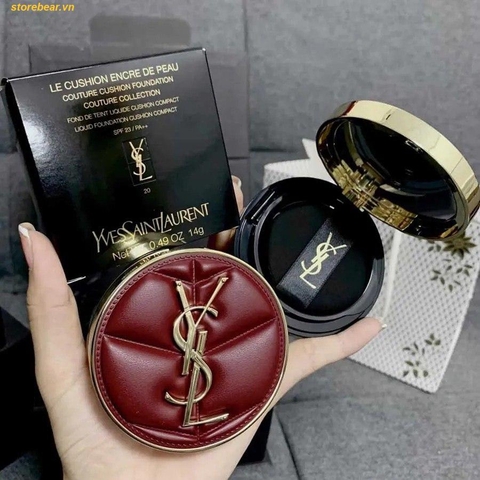 Phấn Nước YSL Le Cushion Encre De Peau Limited Vỏ Da Màu Đỏ Fullbox