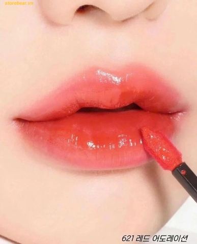 Son kem YSL The Inks Vinyl Cream 621 Red Adoration Đỏ Cam Fullbox