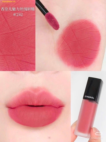 Son Kem CHANEL ROUGE ALLURE INK 242 – Hồng đất dễ thương Bản Tester