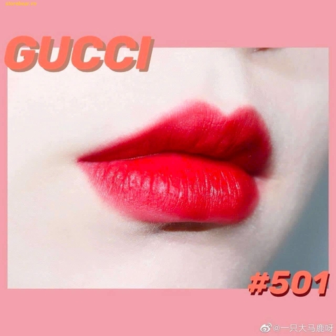 Son Gucci Rouge a Levres Mat - 501 Constance Vermillon đỏ hồng