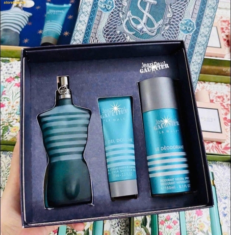 Set Nước Hoa Nam Jean Paul Gaultier Le Male EDT 3 món