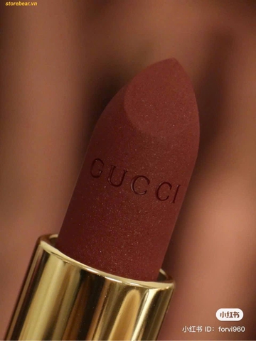 Son Gucci 519 Pauline Red Màu Đỏ Nâu Đất FullBox