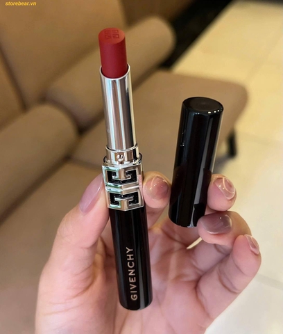 Son Givenchy Le Rouge Velvet Matte Lipstick màu R11 Đỏ Cam Cháy