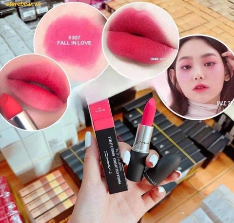 Son MAC 307 Fall In Love Powder Kiss Lipstick - Fullbox