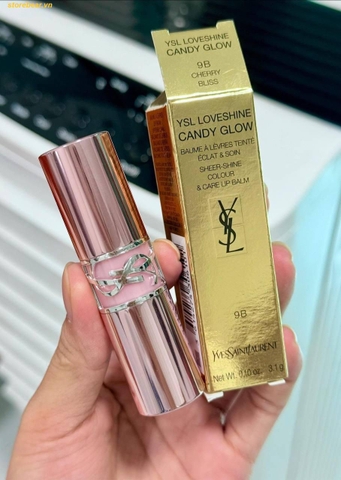 Son Dưỡng YSL Loveshine Candy Glow 9B Cherry Bliss - fullbox