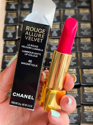 Son Chanel Rouge Allure Velvet màu 46 Màu Đỏ Hồng