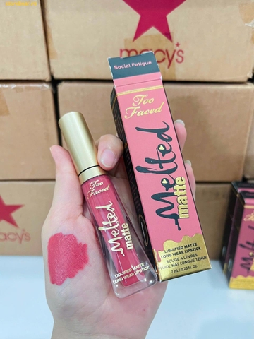 Son Kem Too Faced Melted Matte Liquified Long Wear Lipstick Social Fatigue - Fullbox