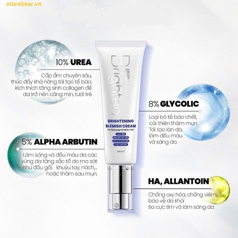 Kem dưỡng sáng chuyên biệt MD CARE Brightening Blemish Cream 50ml