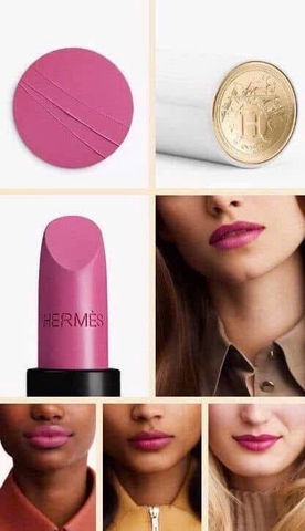 Son Hermes 50 Rose Zinzolin Satin - Màu Hồng Tím