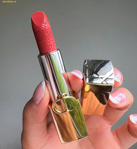 Son Dior Rouge Dior 188 Velvet - Màu Cam Đất Limited Edition Golden Case - Fullbox