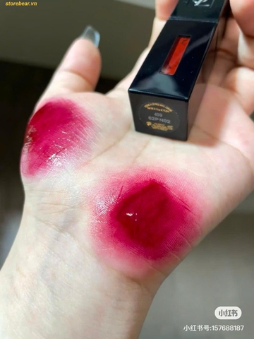 Son Kem YSL Vernis À Lèvres Water Stain – Màu 409 Burgundy Vibes Đỏ Rượu