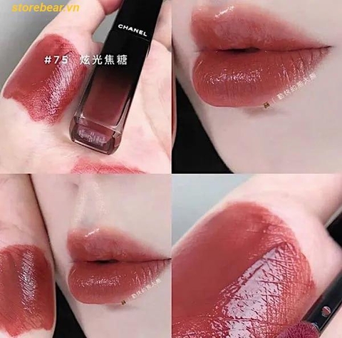 Son Kem Chanel Rouge Allure Laque Màu 75 Đỏ Nâu