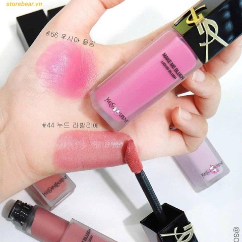 Set 2 Cây Má Hồng Ysl Liquid Make Me Blush - 44 Nude Lavallière + 66 Fuchsia Fling