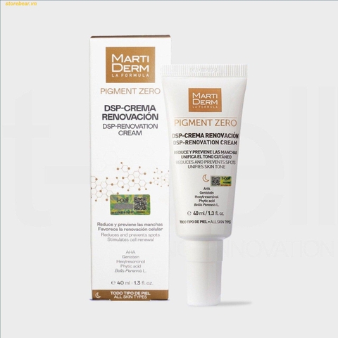Kem Đêm Làm Sáng Da, Mờ Sắc Tố MartiDerm Pigment Zero DSP Renovation Cream 40ml