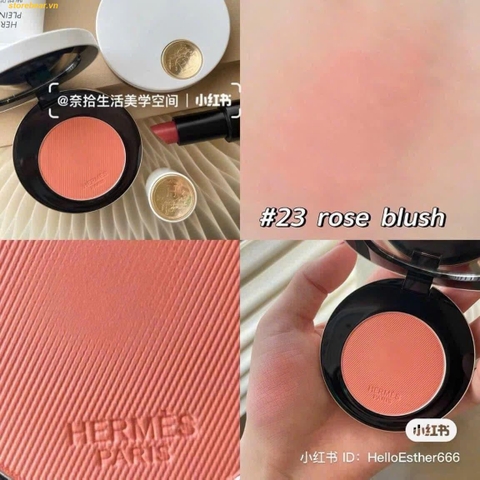 Phấn Má Hồng Hermes Silky Blush Powder 23 Rose Blush Hồng Cam San Hô