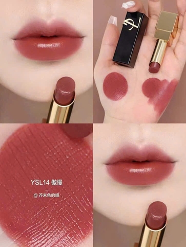 Son YSL The Bold 14 Nude Tribute - Màu Nâu Đỏ