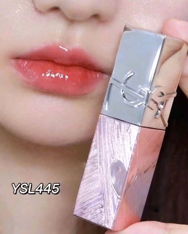 Son Dưỡng YSL The Inks Vinyl Cream Limited 445 Ring Me Pink Màu Hồng Đào