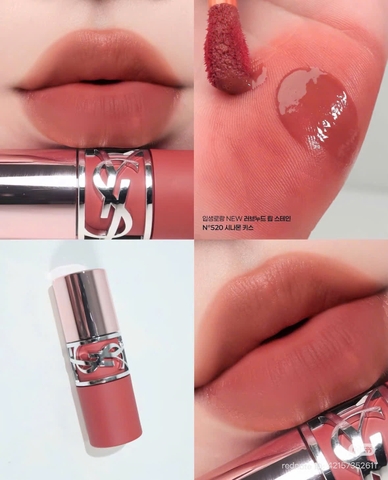 Son Kem YSL Lovenude Lip Stain Màu 520 Cinnamon Kiss – Fullbox