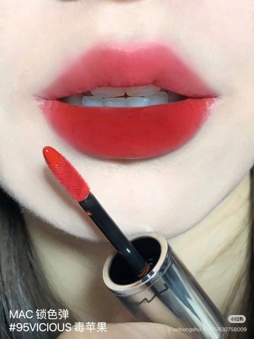 Son Kem MAC Locked Kiss Ink - Màu 95 Vicious Silky Rose Đỏ Cam