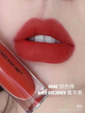 Son Kem MAC Locked Kiss Ink - Màu 95 Vicious Silky Rose Đỏ Cam