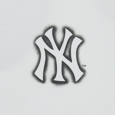 MLB Basic Street Logo Overfit Short Sleeve T-Shirt Newyork WHITE - Áo thun cổ tròn tay lỡ màu trắng