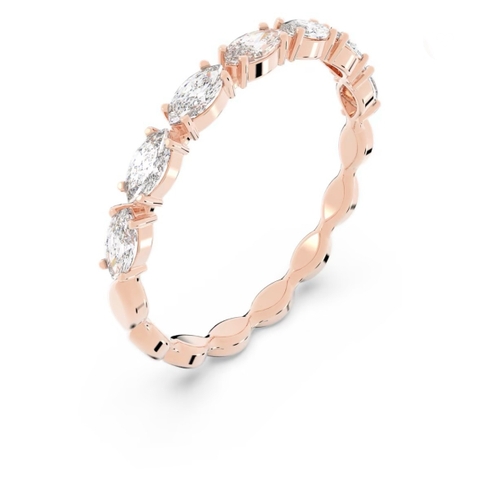 SWAROVSKI Vittore ring (Marquise cut, White, Rose gold-tone plated) - RINGS - Nhẫn pha lê cắt giọt - SWAROVSKI JEWELRY
