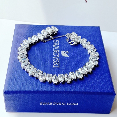 SWAROVSKI Millenia bracelet (Pear cut, White, Rhodium plated) - Vòng/lắc tay pha lê cắt giọt - SWAROVSKI - JEWELRY