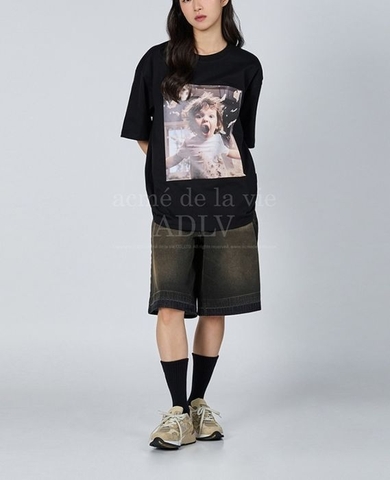 ÁO ADLV BABY FACE SCREAM BOY SHORT SLEEVE T-SHIRT BLACK SS24