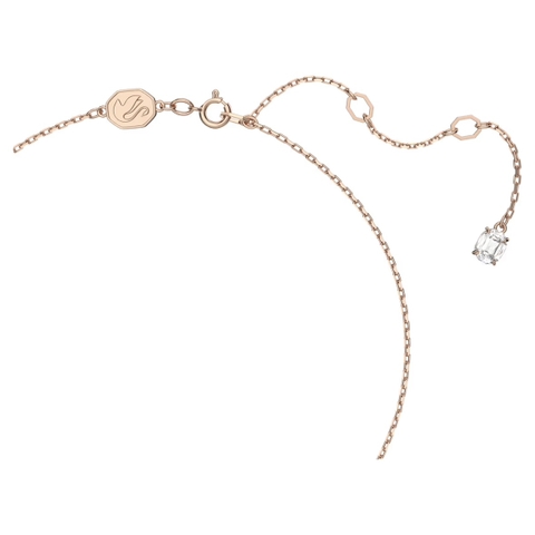 SWAROVSKI Una Angelic pendant (Round cut, Pavé, White, Rose gold-tone) - Dây cổ, dây chuyền, pha lê trắng - JEWELRY NECKLACE
