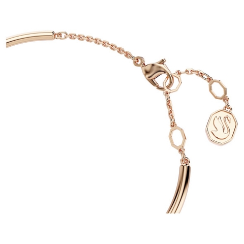 CHÍNH HÃNG - SWAROVSKI Dextera bangle (Round cut, White, Rose gold-tone plated) - Vòng, lắc tay, pha lê trắng - JEWELRY BRACELET