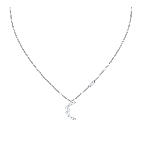 SWAROVSKI Moonsun Necklace  (White, Rhodium plated) - Dây cổ, dây chuyền trăng khuyết, pha lê trắng - JEWELRY NECKLACE