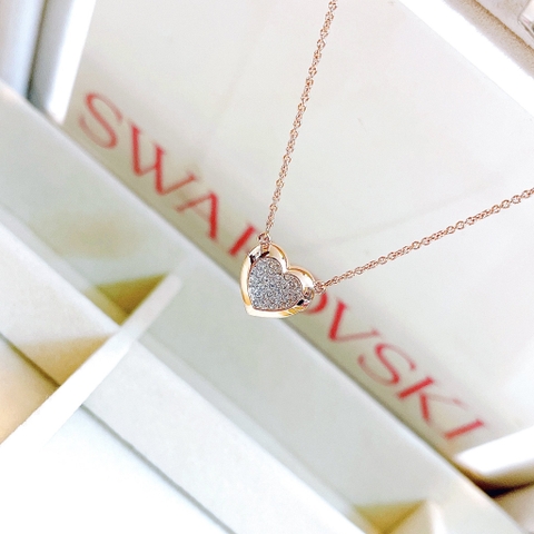 SWAROVSKI Heart necklace (Heart, gold tone) - Dây cổ, dây chuyền, hình trái tim - JEWELRY NECKLACE
